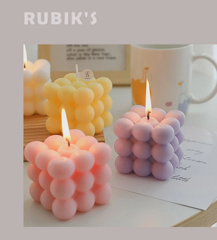 Cube Candle Home Decoration