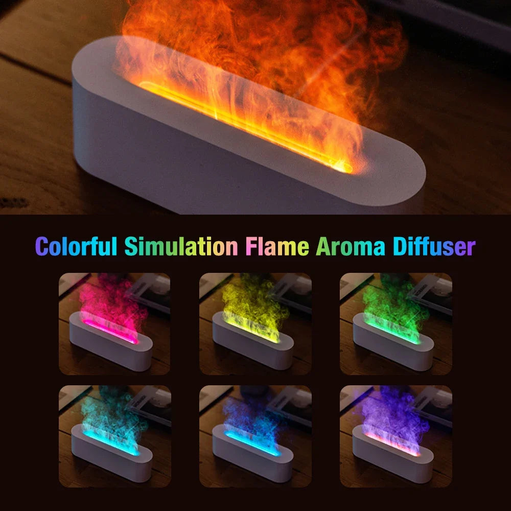 Colorful flames oil diffuser